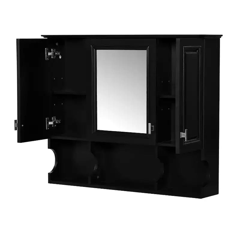 CASAINC Armoire de toilette murale 35 x 28 avec étagères ouvertes, meuble de rangement moderne pour salle de bain