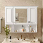 CASAINC Armoire de toilette murale 35 x 28 avec étagères ouvertes, meuble de rangement moderne pour salle de bain