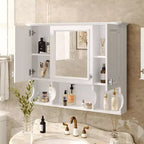 CASAINC Armoire de toilette murale 35 x 28 avec étagères ouvertes, meuble de rangement moderne pour salle de bain