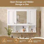 CASAINC Armoire de toilette murale 35 x 28 avec étagères ouvertes, meuble de rangement moderne pour salle de bain