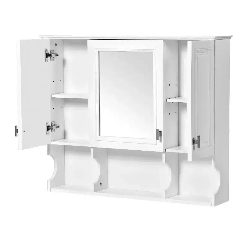 CASAINC Armoire de toilette murale 35 x 28 avec étagères ouvertes, meuble de rangement moderne pour salle de bain