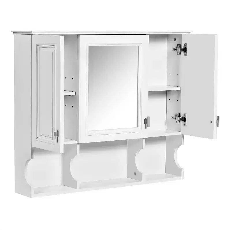 CASAINC Armoire de toilette murale 35 x 28 avec étagères ouvertes, meuble de rangement moderne pour salle de bain