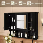 CASAINC Armoire de toilette murale 35 x 28 avec étagères ouvertes, meuble de rangement moderne pour salle de bain