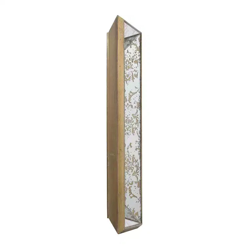 Miroir mural rectangulaire 20 x 12 pouces en argent antique avec accents floraux
