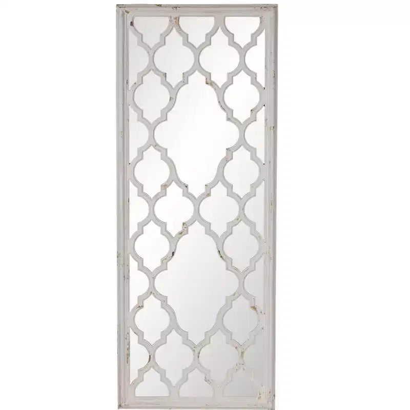 Miroir sur pied plein corps blanc vieilli 24 x 60 pouces