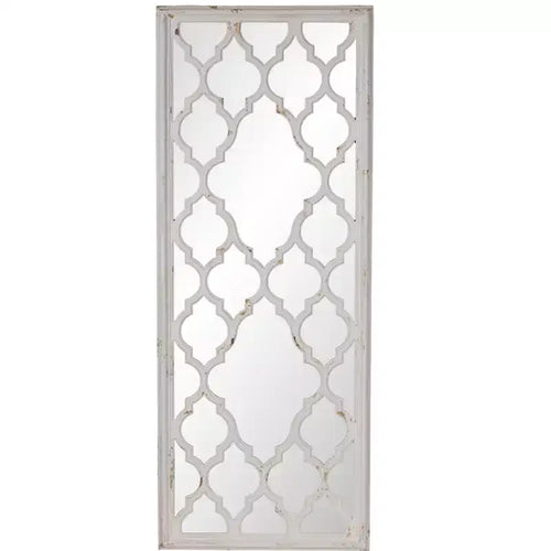 Miroir sur pied plein corps blanc vieilli 24 x 60 pouces