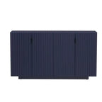 Clihome Buffet avec rangement, buffet avec grand espace de rangement, buffet à 4 portes cannelées avec étagères réglables