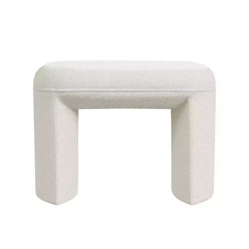 Okak Pouf moderne rectangulaire simple, petit repose-pieds rembourré, tabouret de maquillage pour chambre à coucher, salon