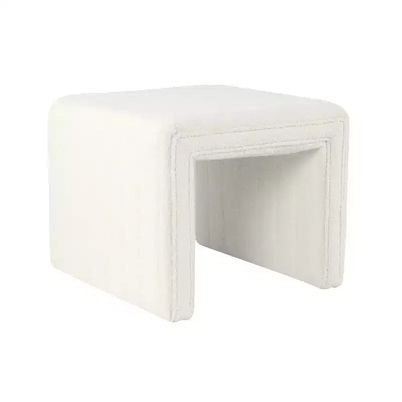 Okak Pouf moderne rectangulaire simple, petit repose-pieds rembourré, tabouret de maquillage pour chambre à coucher, salon