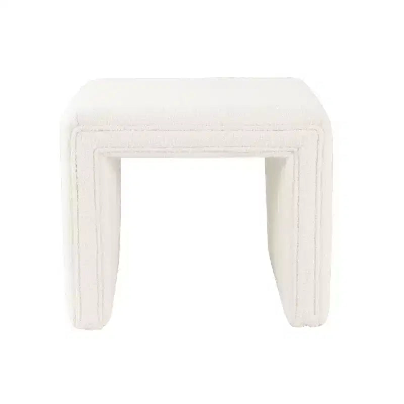 Okak Pouf moderne rectangulaire simple, petit repose-pieds rembourré, tabouret de maquillage pour chambre à coucher, salon