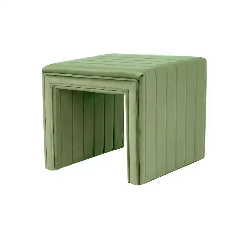 Okak Pouf moderne rectangulaire simple, petit repose-pieds rembourré, tabouret de maquillage pour chambre à coucher, salon