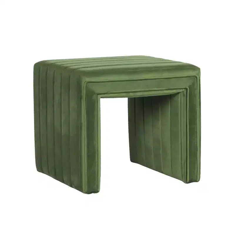 Okak Pouf moderne rectangulaire simple, petit repose-pieds rembourré, tabouret de maquillage pour chambre à coucher, salon
