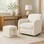 Okak Pouf moderne rectangulaire simple, petit repose-pieds rembourré, tabouret de maquillage pour chambre à coucher, salon