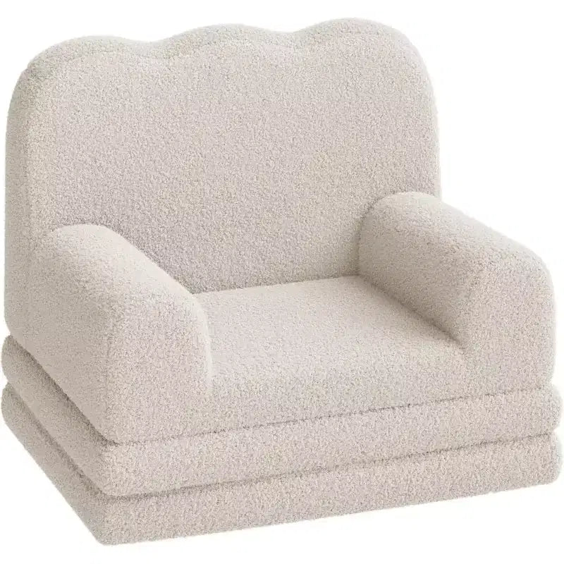 Canapé 2-en-1 pour enfants Canapé confortable Fauteuil long Canapé en mousse souple Cadeau pour garçons et filles