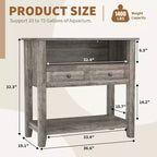 Meuble de support pour aquarium double couche Acekool 37, supporte jusqu'à 295 kg avec multiprise et tiroirs pour salon