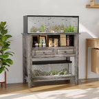 Meuble de support pour aquarium double couche Acekool 37, supporte jusqu'à 295 kg avec multiprise et tiroirs pour salon