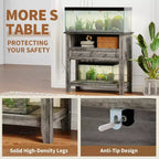 Meuble de support pour aquarium double couche Acekool 37, supporte jusqu'à 295 kg avec multiprise et tiroirs pour salon