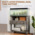 Meuble de support pour aquarium double couche Acekool 37, supporte jusqu'à 295 kg avec multiprise et tiroirs pour salon