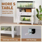 Meuble de support pour aquarium double couche Acekool 37, supporte jusqu'à 295 kg avec multiprise et tiroirs pour salon