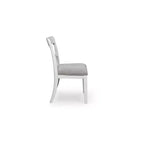 Signature Design by Ashley Chadworth, chaises de salle à manger capitonnées, lot de 2, cadre en bois blanc avec sièges en polyester