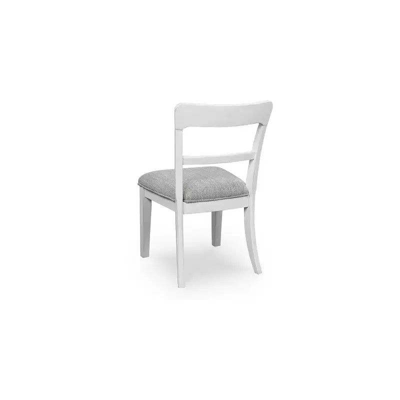 Signature Design by Ashley Chadworth, chaises de salle à manger capitonnées, lot de 2, cadre en bois blanc avec sièges en polyester