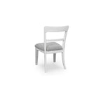 Signature Design by Ashley Chadworth, chaises de salle à manger capitonnées, lot de 2, cadre en bois blanc avec sièges en polyester