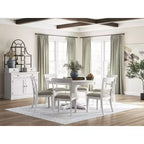 Signature Design by Ashley Chadworth, chaises de salle à manger capitonnées, lot de 2, cadre en bois blanc avec sièges en polyester