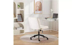 Chaise réglable pivotante croisée TUYOHW, chaise de bureau ergonomique à assise large, chaise de bureau à domicile en cuir PU, chaise de vanité