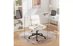 Chaise réglable pivotante croisée TUYOHW, chaise de bureau ergonomique à assise large, chaise de bureau à domicile en cuir PU, chaise de vanité