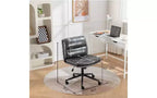 Chaise réglable pivotante croisée TUYOHW, chaise de bureau ergonomique à assise large, chaise de bureau à domicile en cuir PU, chaise de vanité