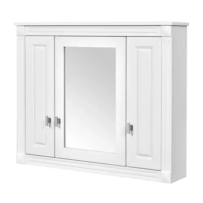 Armoire murale de salle de bain de 35 pouces, armoire à pharmacie murale avec miroir et étagères réglables, meuble de rangement de salle de bain au-dessus des toilettes