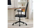 Chaise de bureau pivotante à dossier haut TUYOHW, chaise de bureau ergonomique avec vérin à gaz réglable, chaise de bureau en cuir PU avec accoudoirs et roulettes