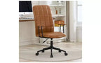 Chaise de bureau pivotante à dossier haut TUYOHW, chaise de bureau ergonomique avec vérin à gaz réglable, chaise de bureau en cuir PU avec accoudoirs et roulettes