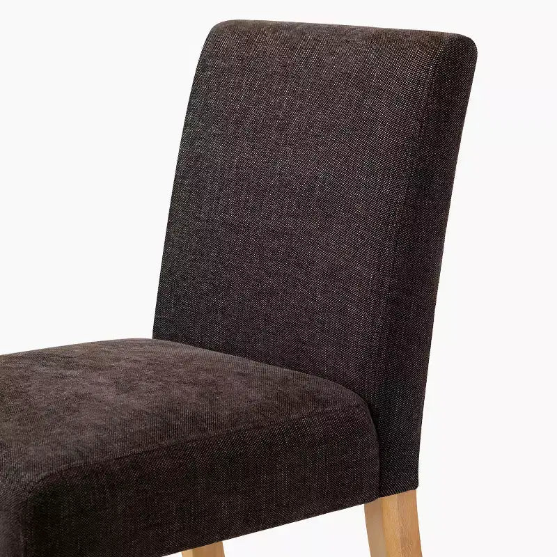 Lot de 2 chaises de salle à manger modernes sans accoudoirs avec assise rembourrée en tissu et pieds en bois massif pour cuisine ou salle à manger-Panipeachy