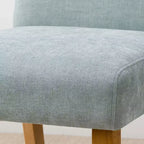 Lot de 2 chaises de salle à manger modernes sans accoudoirs avec assise rembourrée en tissu et pieds en bois massif pour cuisine ou salle à manger-Panipeachy