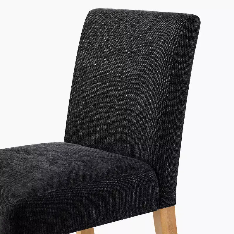 Lot de 2 chaises de salle à manger modernes sans accoudoirs avec assise rembourrée en tissu et pieds en bois massif pour cuisine ou salle à manger-Panipeachy