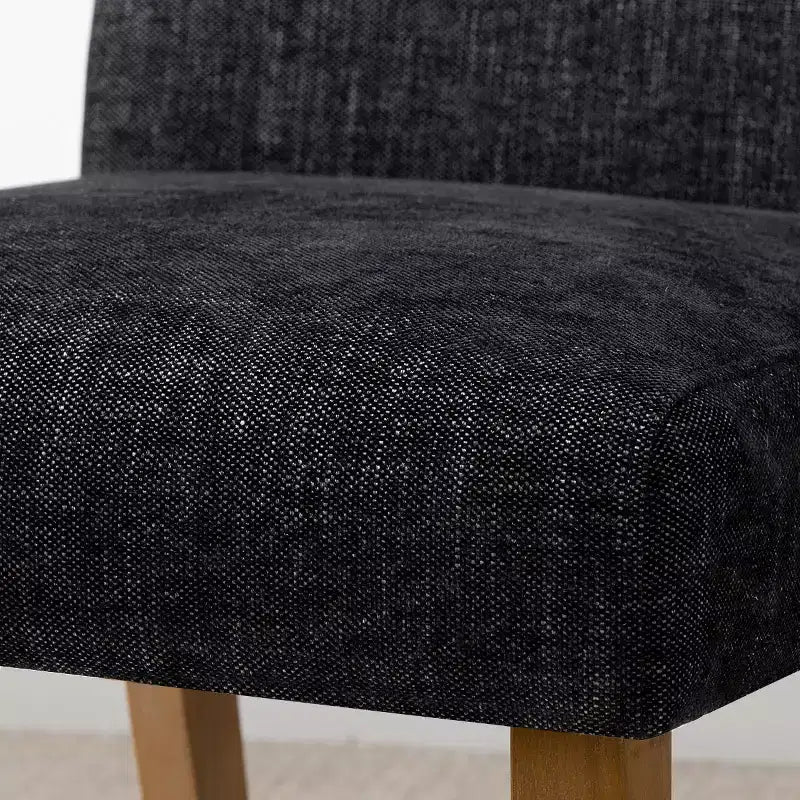 Lot de 2 chaises de salle à manger modernes sans accoudoirs avec assise rembourrée en tissu et pieds en bois massif pour cuisine ou salle à manger-Panipeachy