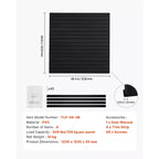 VEVOR Revêtement mural à lattes, 1,2 x 1,2 m, lambris mural PVC pour garage avec design modulaire, panneau mural à lattes noir facile à installer et réglable, noir