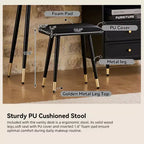 Coiffeuse moderne Whisen, table de maquillage rétractable, ensemble compact avec miroir, tiroirs et meuble de rangement