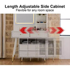 Coiffeuse moderne Whisen, table de maquillage rétractable, ensemble compact avec miroir, tiroirs et meuble de rangement