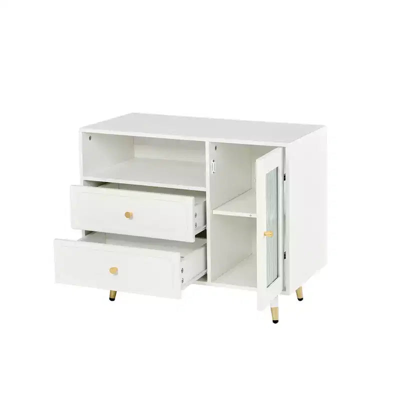 Coiffeuse moderne Whisen, table de maquillage rétractable, ensemble compact avec miroir, tiroirs et meuble de rangement