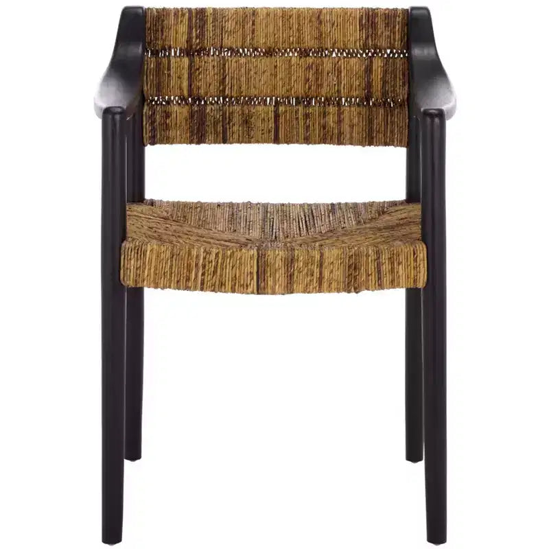 Aksel Arm Dining Chair - DCH1214 - Banana Natural/Black - Safavieh