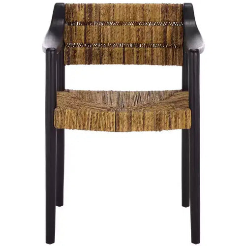 Aksel Arm Dining Chair - DCH1214 - Banana Natural/Black - Safavieh