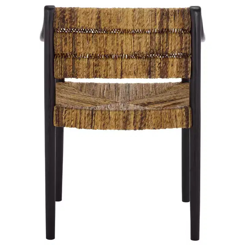 Chaise de salle à manger Aksel Arm - DCH1214 - Banane Naturel/Noir - Safavieh