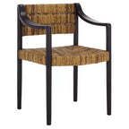 Chaise de salle à manger Aksel Arm - DCH1214 - Banane Naturel/Noir - Safavieh