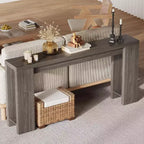 Console d'entrée rustique en bois de 70,9 pouces de long pour couloir, salon, derrière un canapé, profondeur étroite de 11,8 pouces