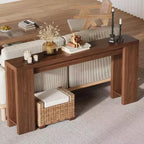 Console d'entrée rustique en bois de 70,9 pouces de long pour couloir, salon, derrière un canapé, profondeur étroite de 11,8 pouces