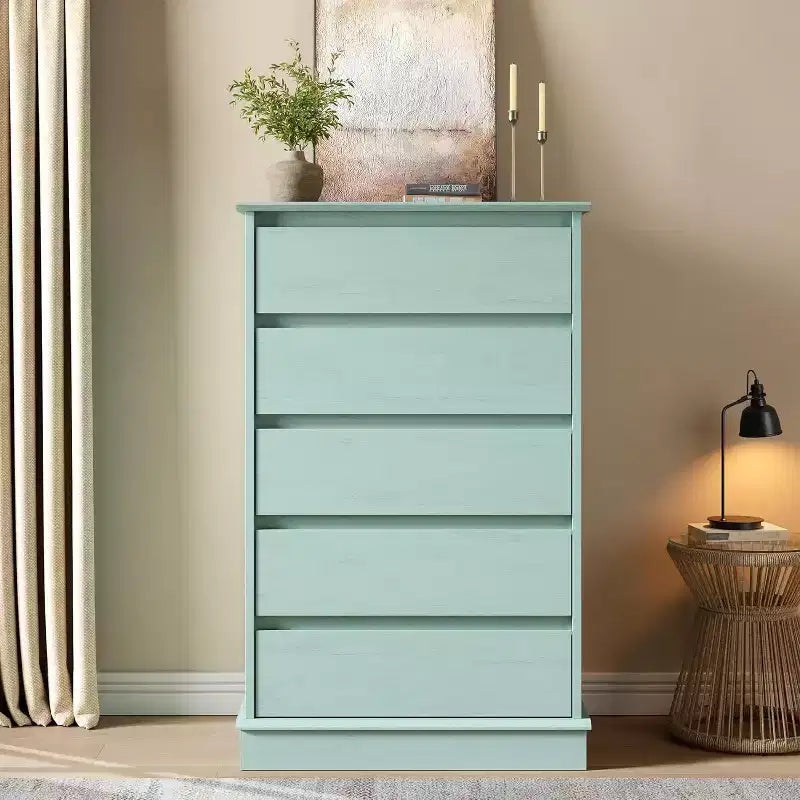 Commode haute de chambre Acekool avec tiroirs, commode verticale en bois avec rangement profond, organisateur de placard