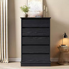 Commode haute de chambre Acekool avec tiroirs, commode verticale en bois avec rangement profond, organisateur de placard