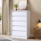 Commode haute de chambre Acekool avec tiroirs, commode verticale en bois avec rangement profond, organisateur de placard
